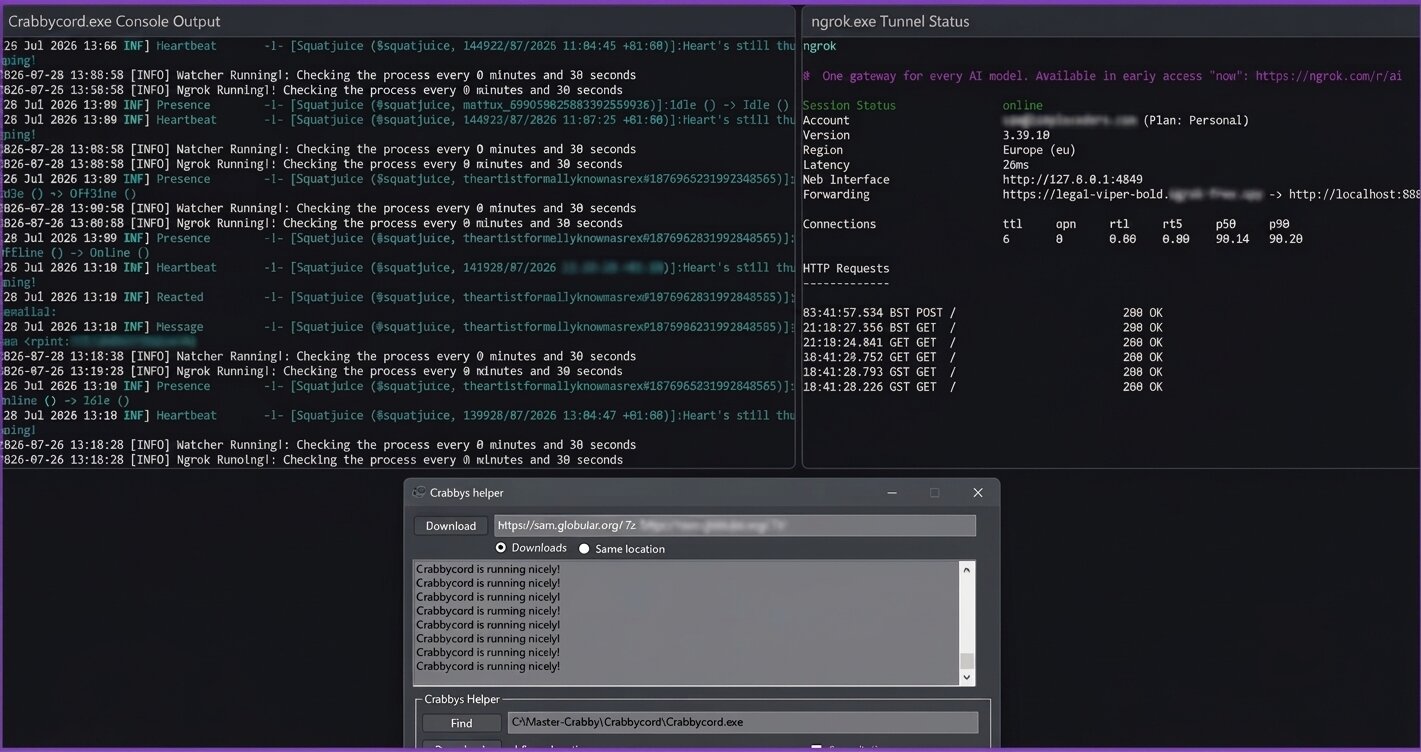 Crabbycord interface